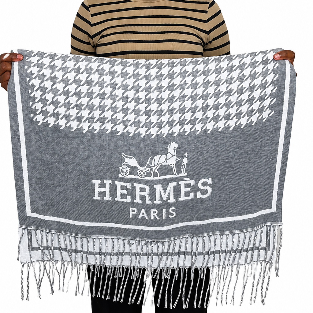 HH OVERSIZED SCARF - LIGHT GRAY