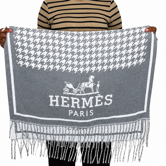 HH OVERSIZED SCARF - LIGHT GRAY