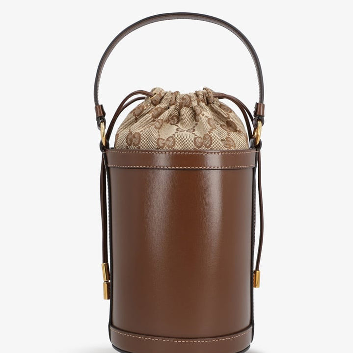 OPHIDIA MINI BUCKET BAG - BROWN