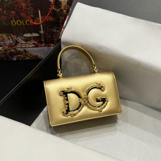 AMORE TOP HANDLE BAG – GOLD