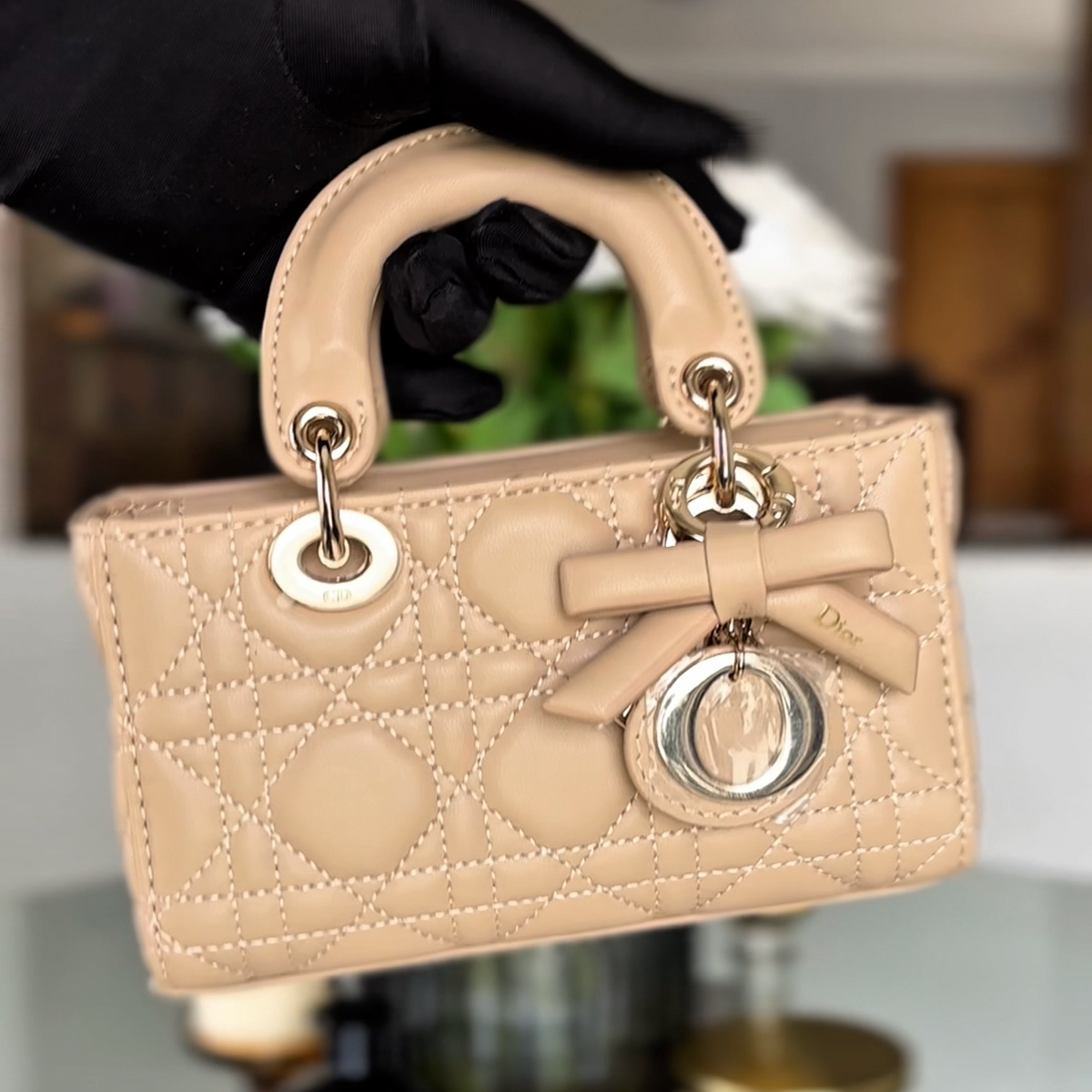 MICRO LADY D-JOY BAG - BEIGH
