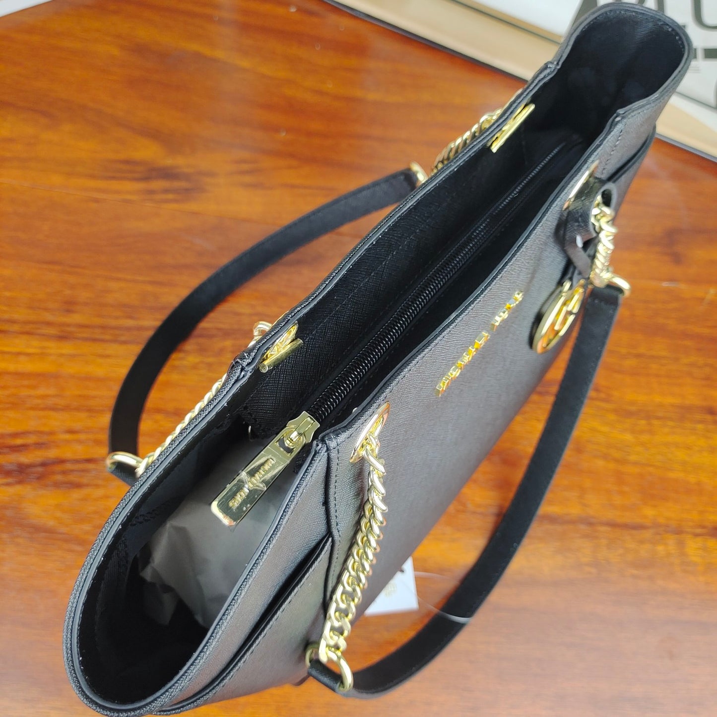 JET SET LARGE TOTE BAG - BLACK