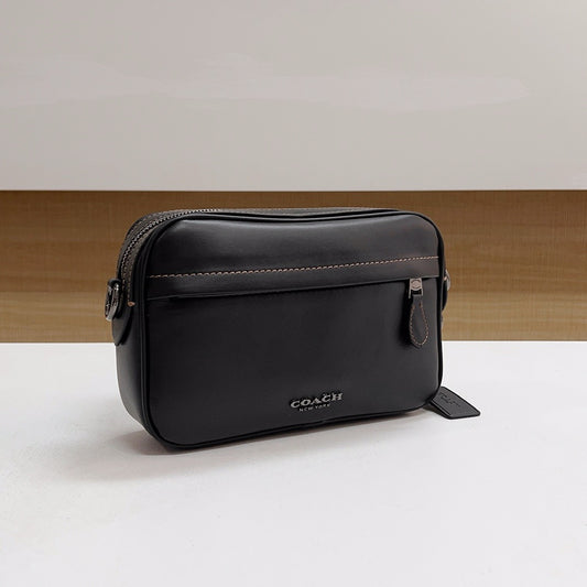 GRAHAM MENS BAG - PLAIN BLACK