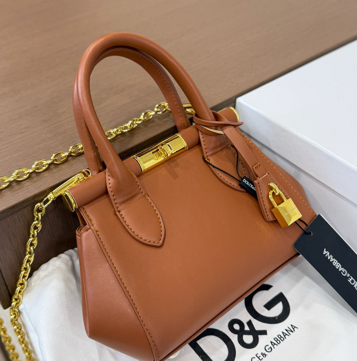 MINI TOP HANDLE BAG – TAN