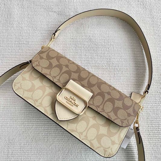 THE MORGAN SHOULDER BAG - SIGNATURE CANVAS