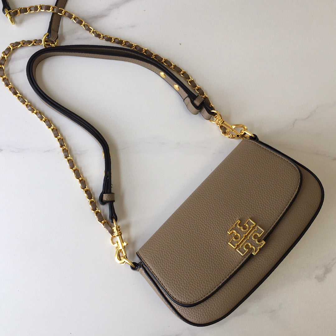 BRITTEN CONVERTIBLE CROSSBODY BAG – TAUPE