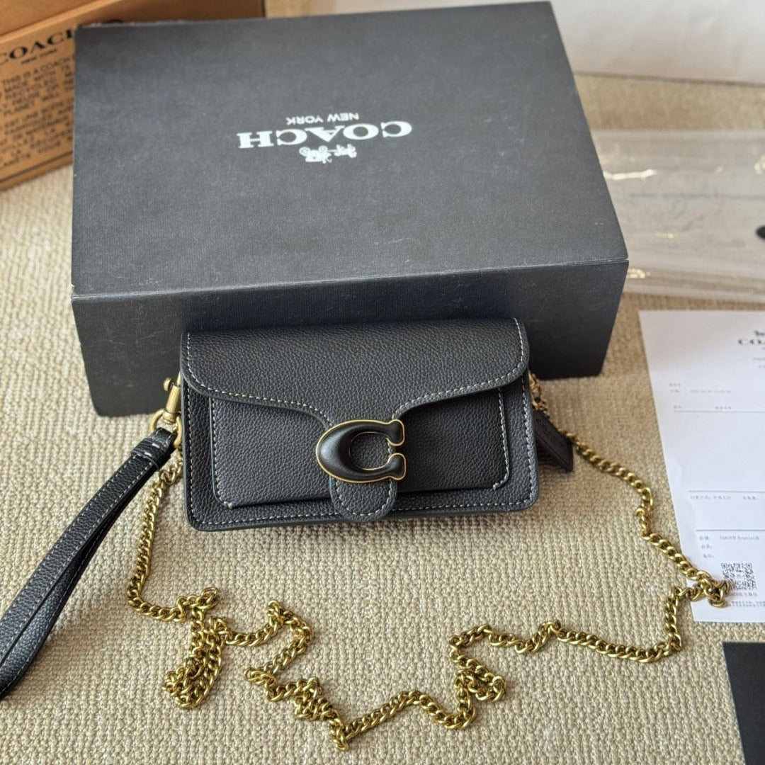 THE TABBY WRISTLET BAG - BLACK (MINI)