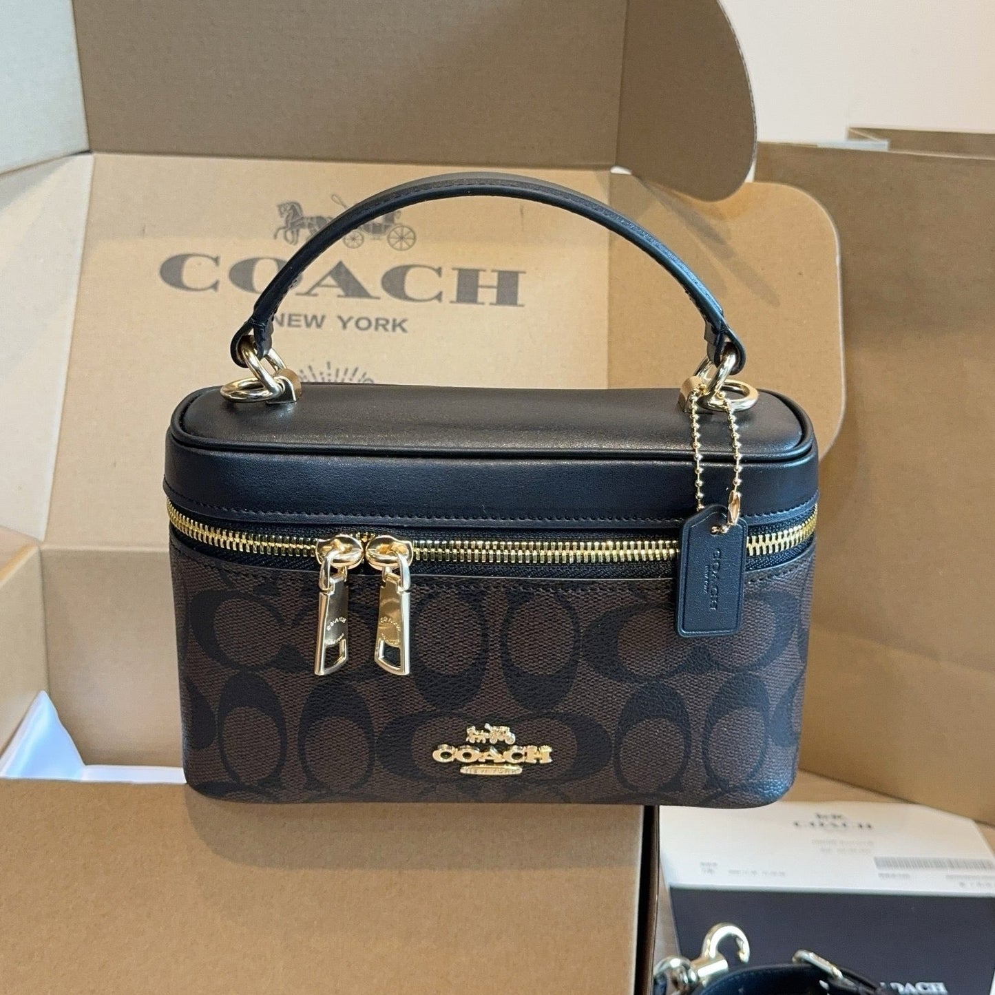 RAINER VANITY BAG - DARK BROWN