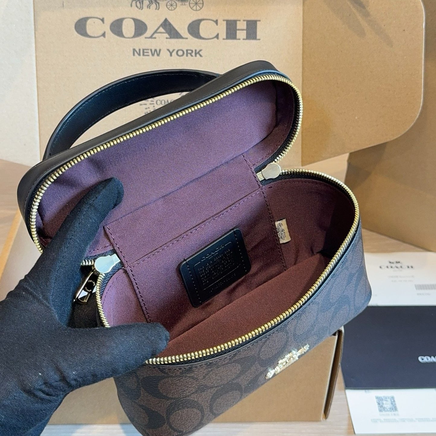 RAINER VANITY BAG - DARK BROWN
