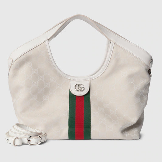 GIGLIO GG SMALL CANVAS TOTE - IVORY