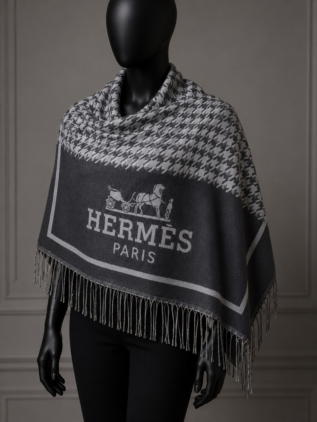 HH OVERSIZED SCARF - DARK GRAY