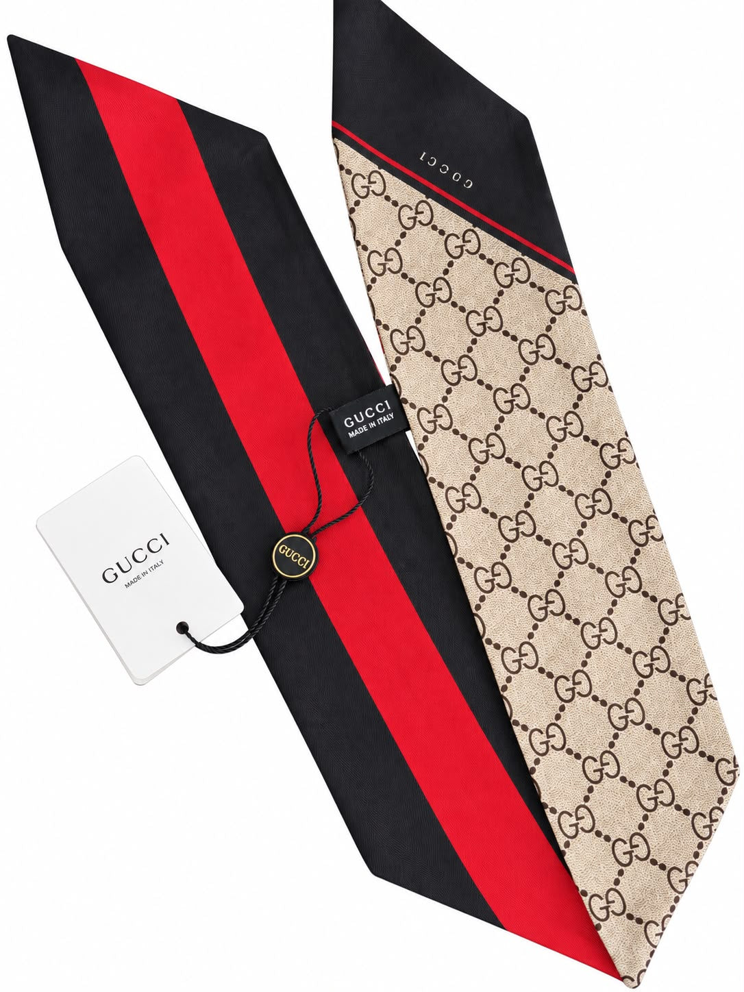 GG HEADBAND - BLACK AND RED