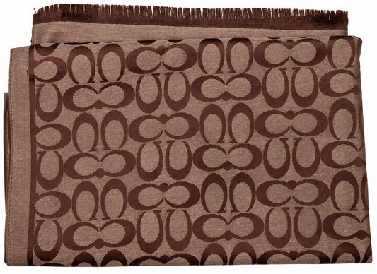 CC SILK SCARF - CHOCOLATE