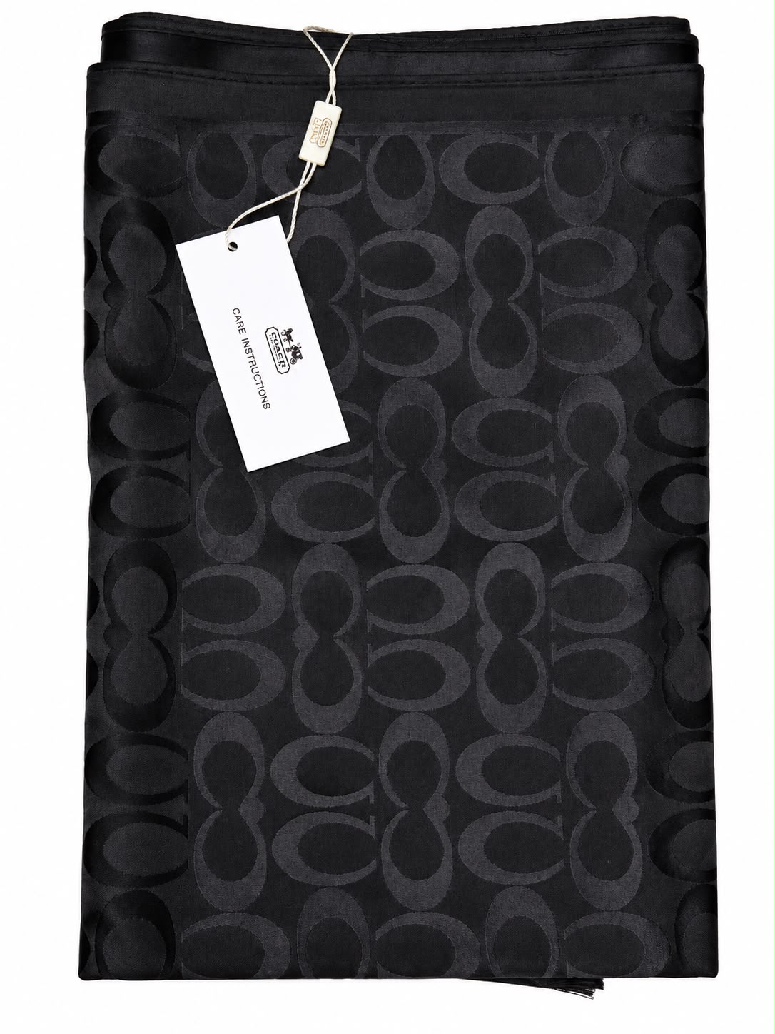 CC SILK SCARF - BLACK