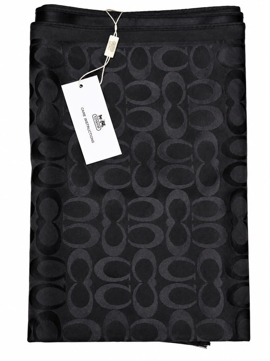 CC SILK SCARF - BLACK