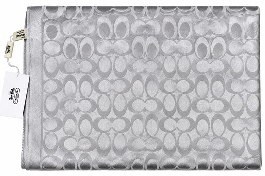 CC SILK SCARF - SILVER/LIGHT GREY