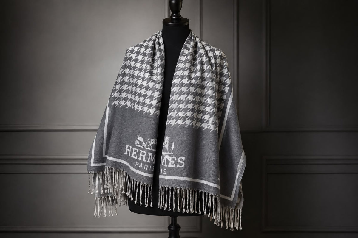HH OVERSIZED SCARF - LIGHT GRAY