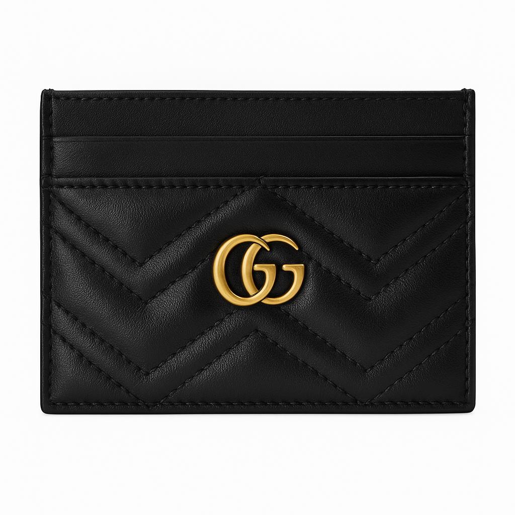 GG MARMONT CARD HOLDER - BLACK