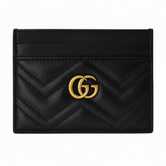 GG MARMONT CARD HOLDER - BLACK