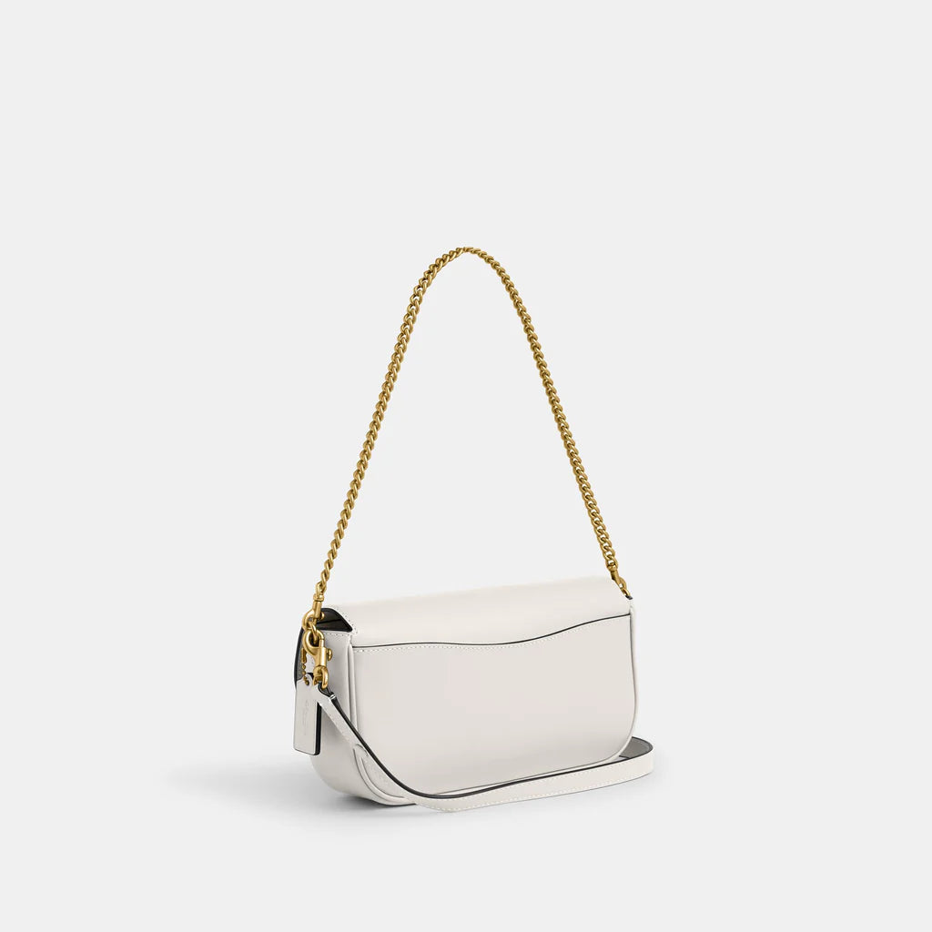 BROOKE FLAP CHAIN BAG - WHITE