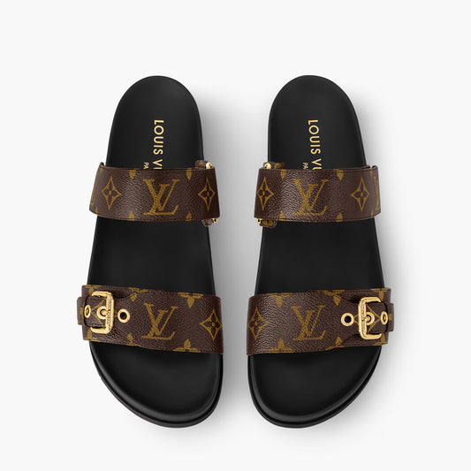 BOM DIA MULE SLIDES - BROWN